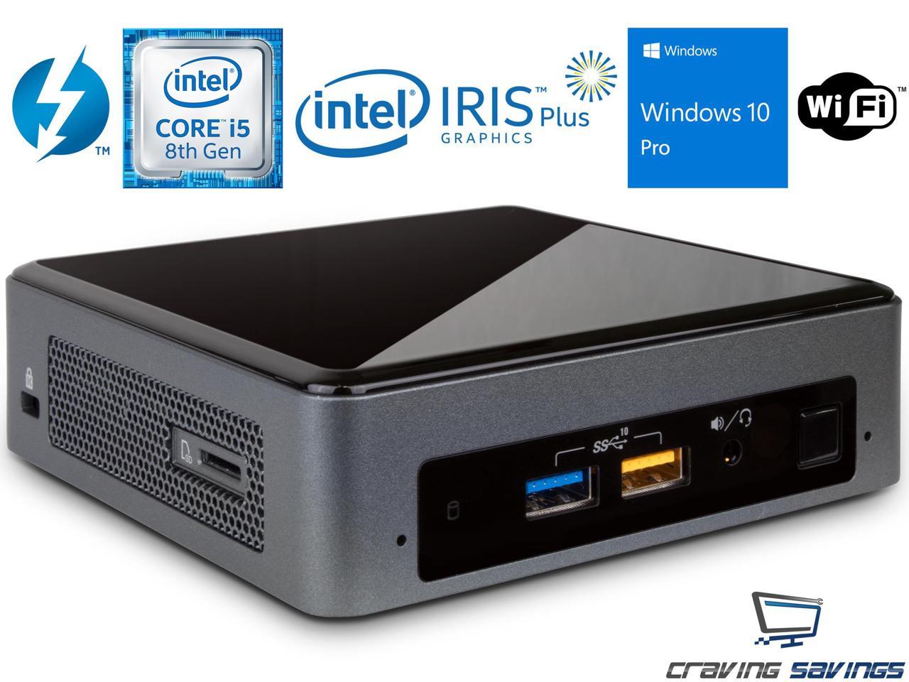 Intel NUC8i5BEK Mini PC/HTPC, Intel Core i5-8259U Up to 3.8GHz, 8GB DDR4, 512GB SSD, Wifi, Bluetooth 5.0, 4K Support, Dual Monitor Capable, Windows 10 Pro